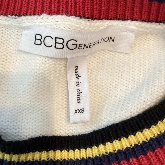 BCBGeneration Intarsia Sweater Size XXS White Original - Picture 6 of 7